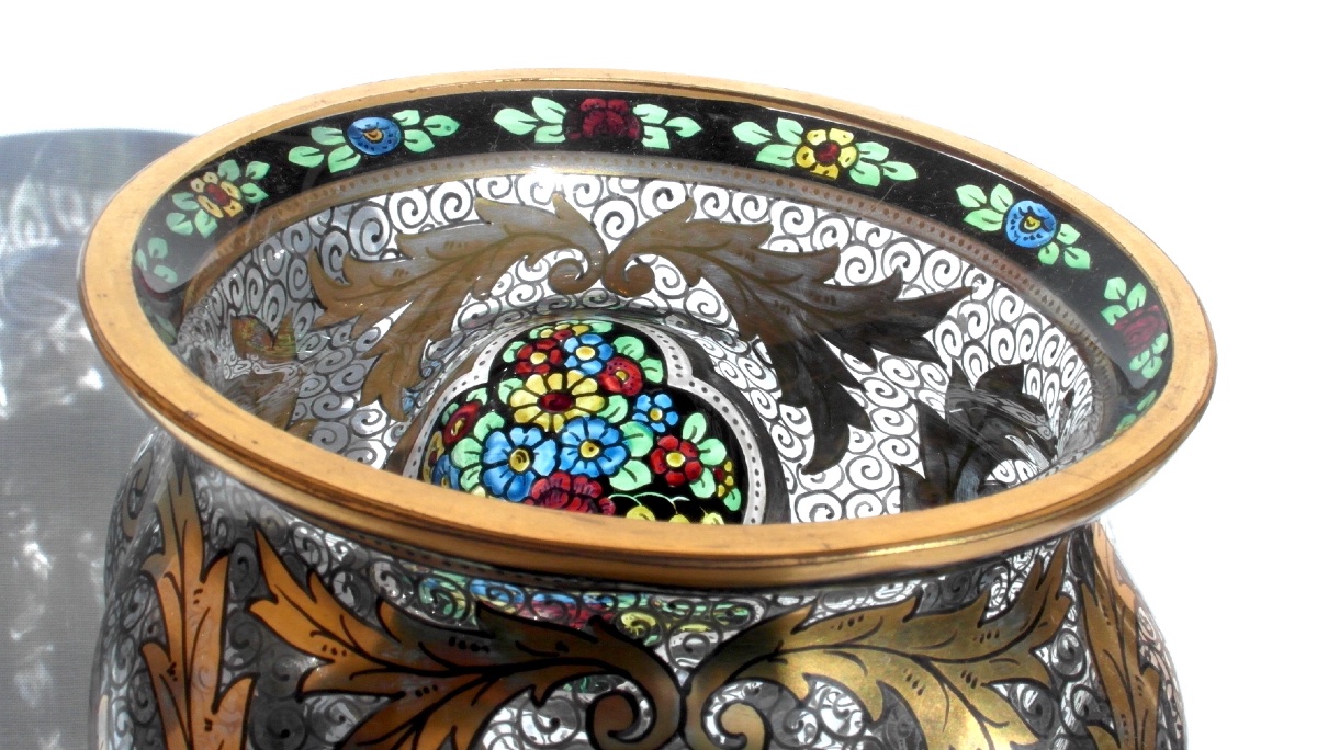 Vase De Julius Muhlhaus, Verre De Boheme, Haida, 1910, Parfait, Era Daum Galle -photo-4