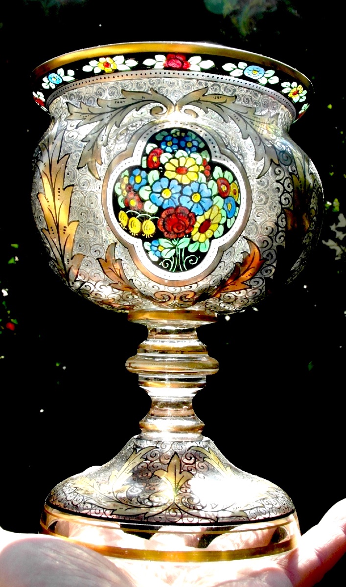 Vase De Julius Muhlhaus, Verre De Boheme, Haida, 1910, Parfait, Era Daum Galle -photo-5