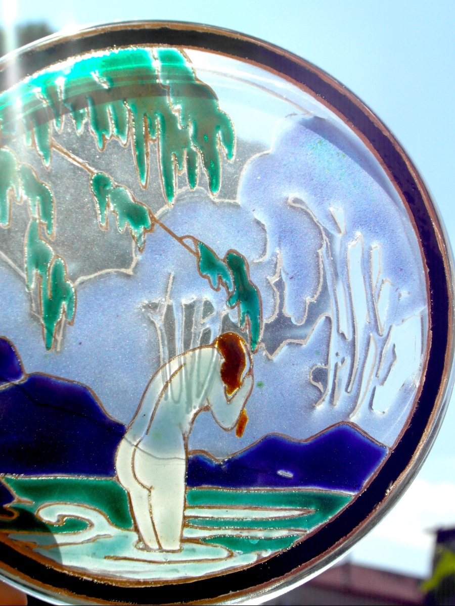 Art Deco Candy Box "la Toilette" By Marcel Goupy, From The Daum Lalique Marinot Era-photo-5