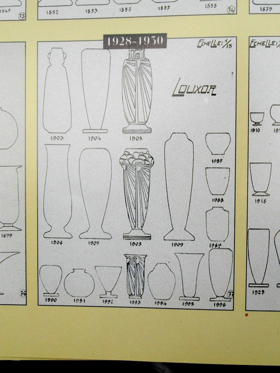 Grand vase art-déco gravé, modèle "louxor" par Schneider, Vers 1928-1930, era Daum Gallé-photo-8