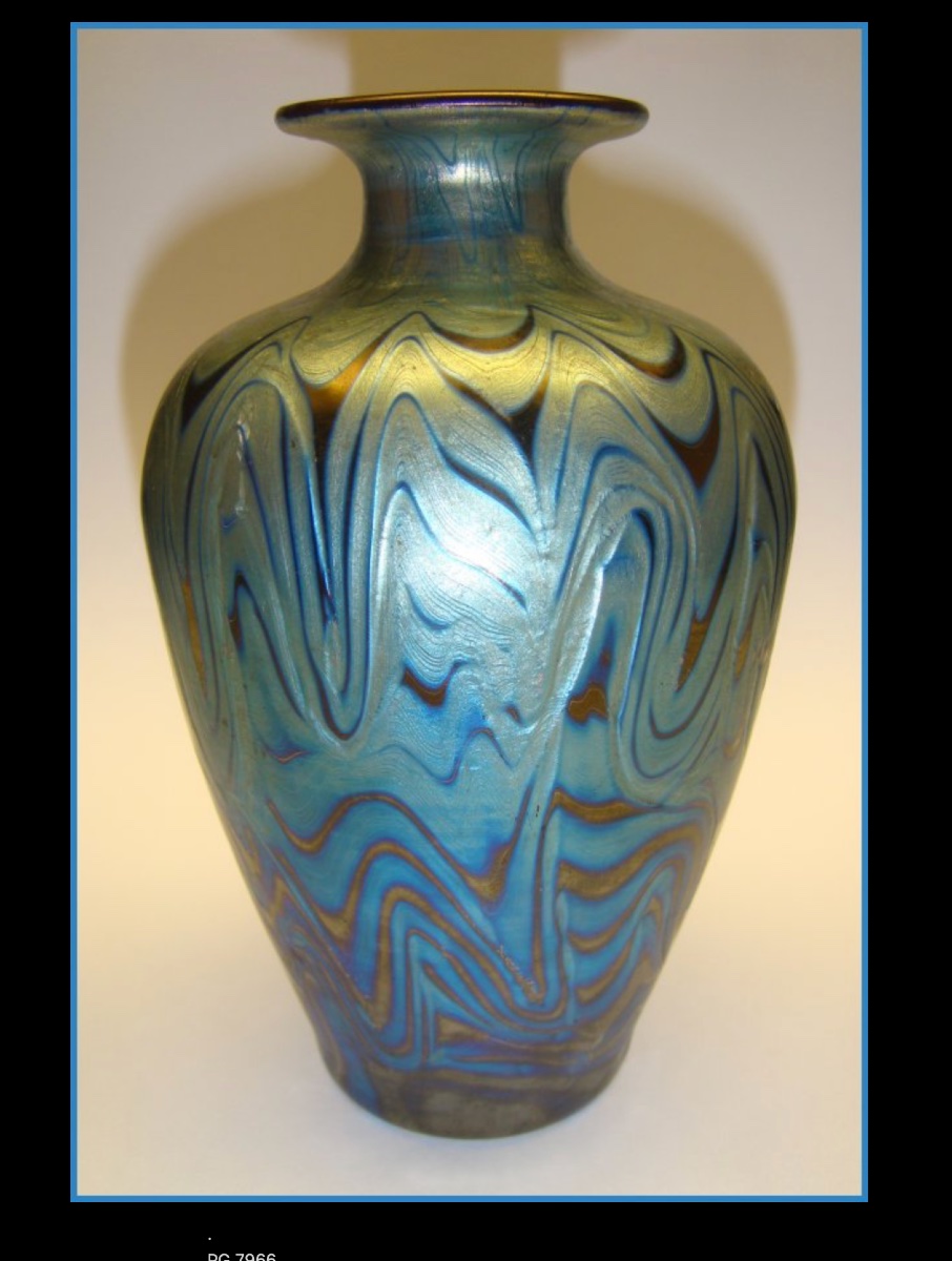 Large Iridescent Glass Baluster Vase, Bohemian Loetz, Circa 1900, Era Daum Galle Austria-photo-8