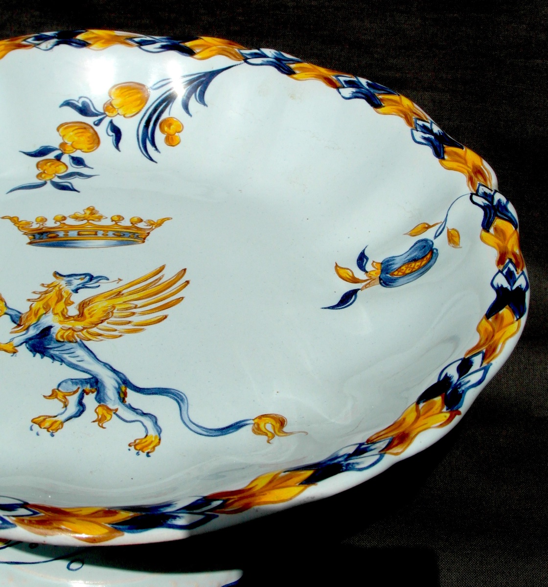  Galle "heraldic Animals" Footed Bowl, 1890, Era Daum Art Nouveau Ceramics-photo-4