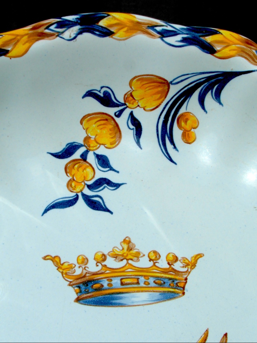  Galle "heraldic Animals" Footed Bowl, 1890, Era Daum Art Nouveau Ceramics-photo-3