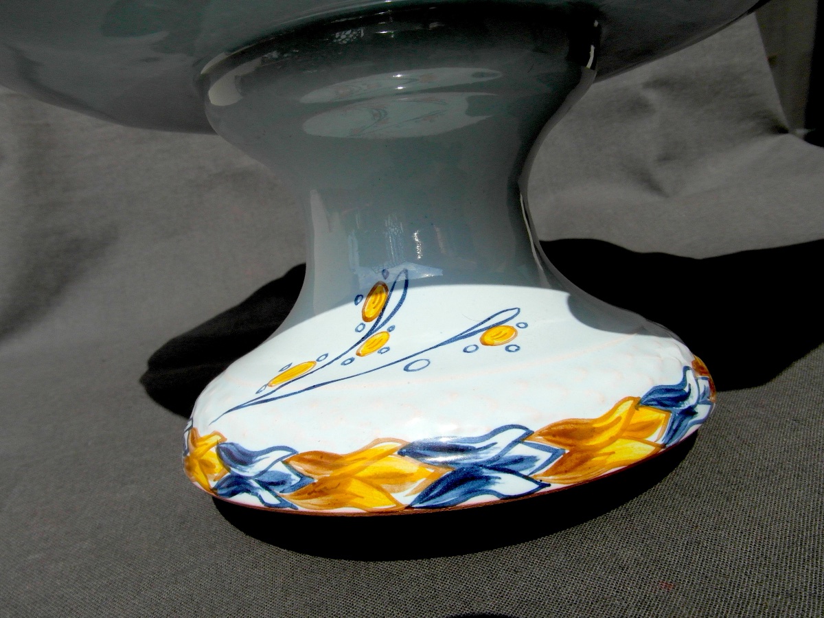  Galle "heraldic Animals" Footed Bowl, 1890, Era Daum Art Nouveau Ceramics-photo-4