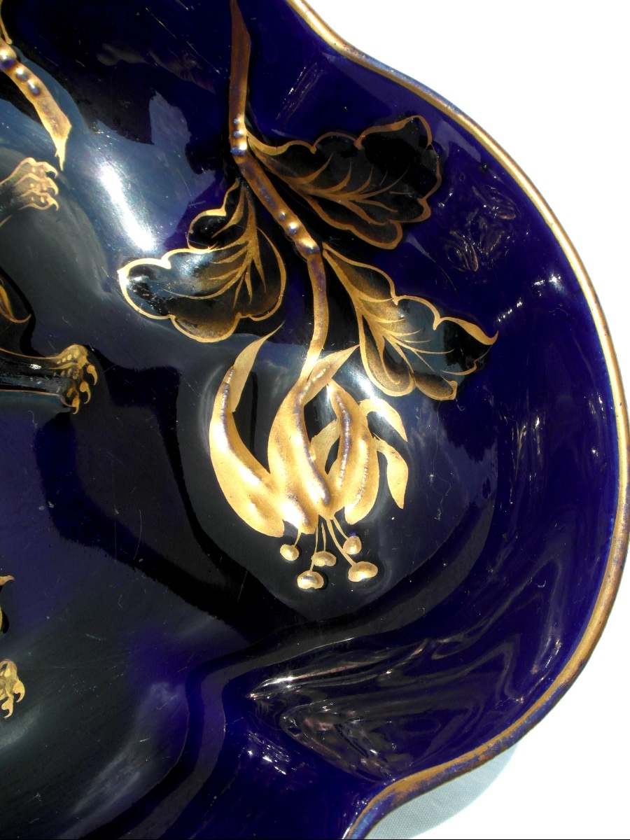Heraldic Lion Stemmed Cup, Kg Lunéville, Gallé Era, 1900 -photo-1