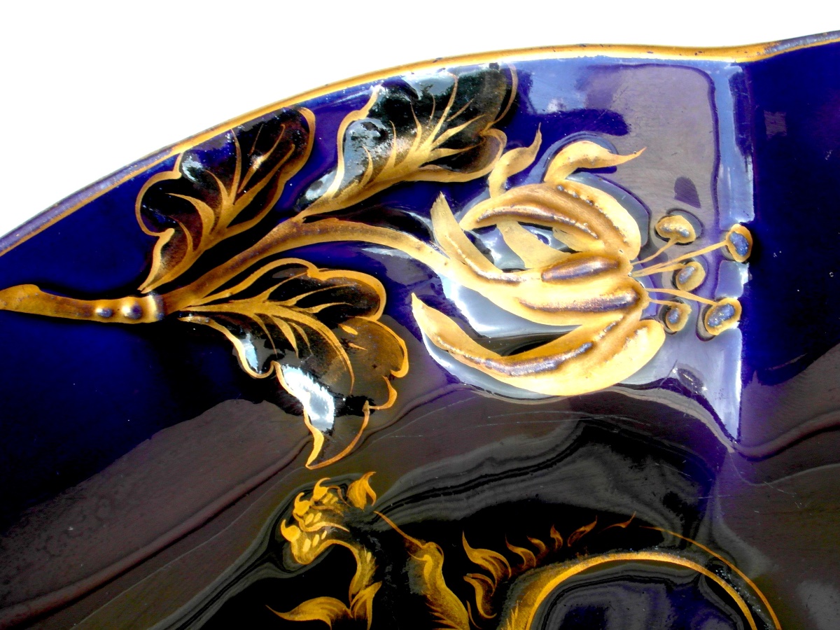 Heraldic Lion Stemmed Cup, Kg Lunéville, Gallé Era, 1900 -photo-7