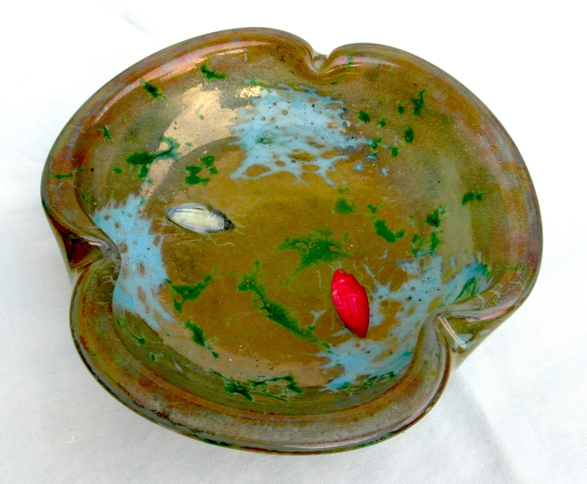 Beetle-motif Goblet On A Powdered, Iridescent, And Glazed Base By Daum, Circa 1900, Galle Era-photo-1