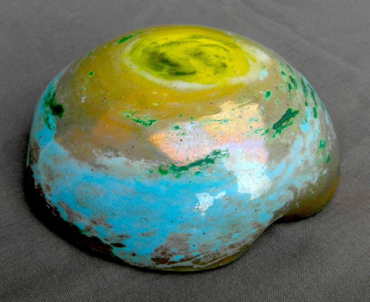 Beetle-motif Goblet On A Powdered, Iridescent, And Glazed Base By Daum, Circa 1900, Galle Era-photo-3