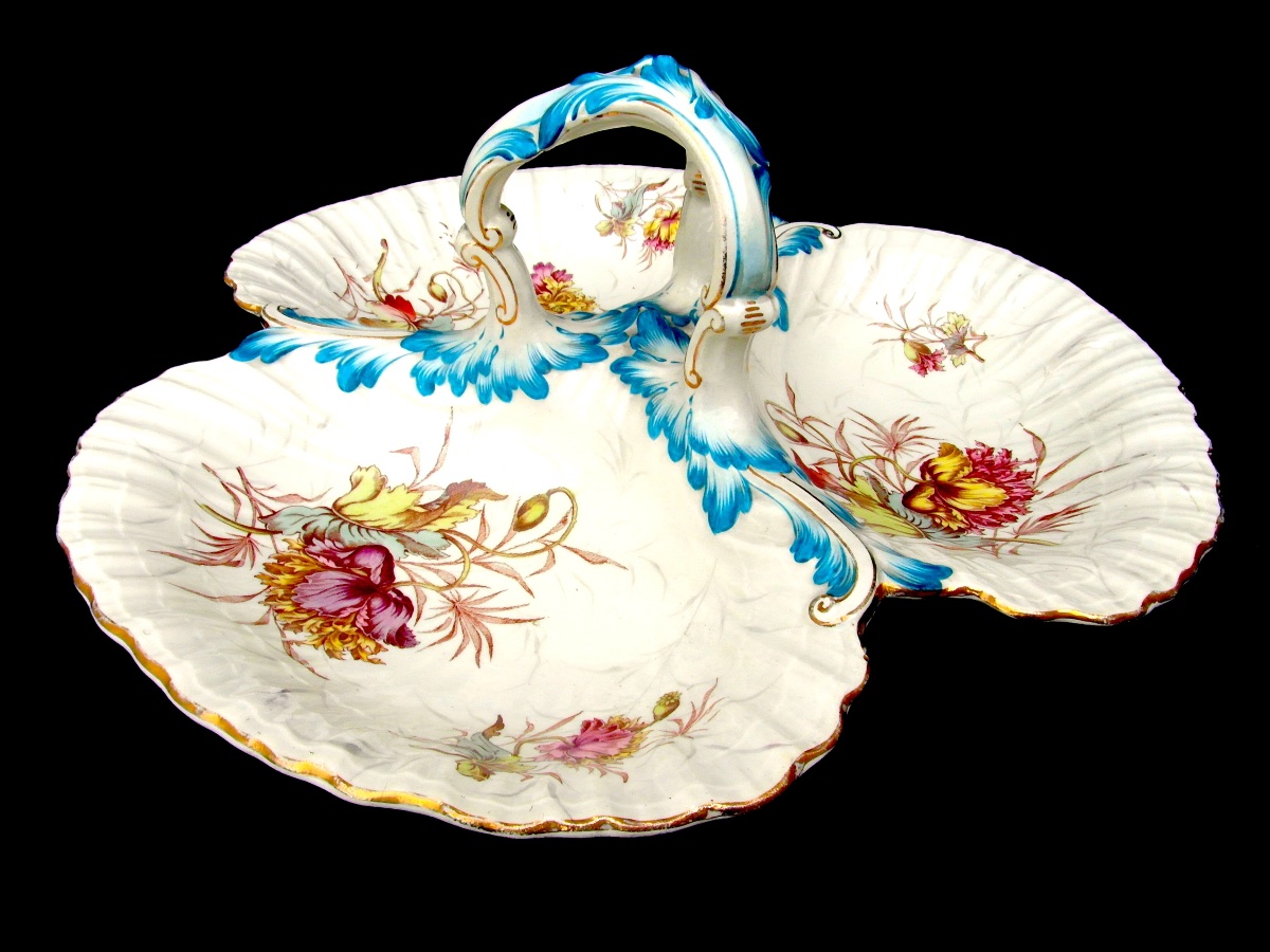 Grand Mandiant ou centre de table 1900 "les pavots",  époque Gallé en KG Lunéville, era Daum-photo-5