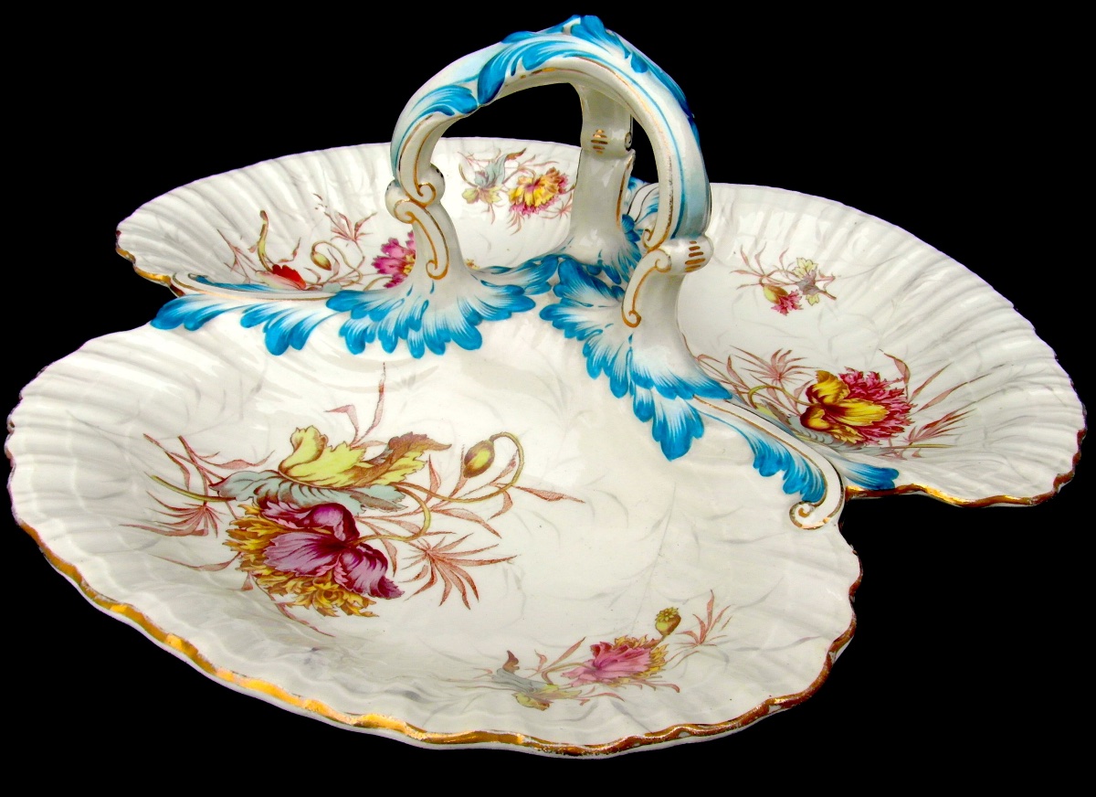 Grand Mandiant ou centre de table 1900 "les pavots",  époque Gallé en KG Lunéville, era Daum