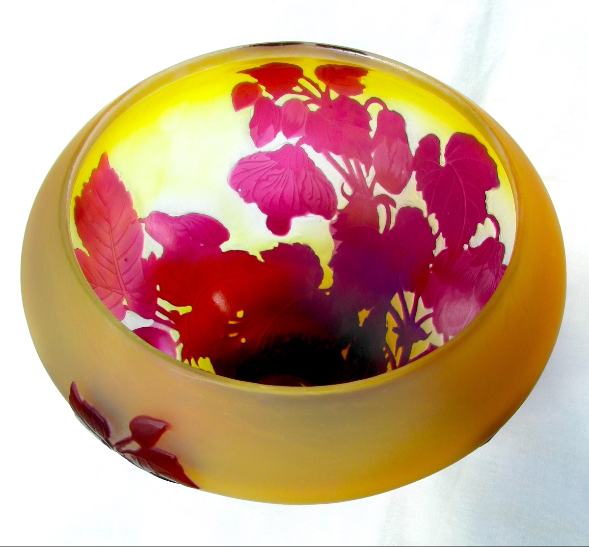 Abutilon Vase By Gallé, In Perfect Condition, Daum, Circa 1900, Art Nouveau-photo-1