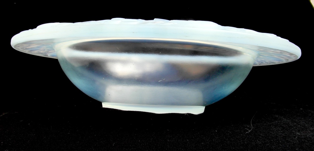 Coupe haute opalescente art-déco "les moineaux dans les vignes"par P. D'AVESN, era daum Lalique-photo-3