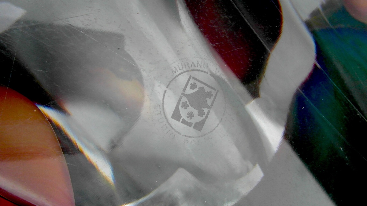 A Large Glass Goblet Known As "calcedonia," Designed By Dino Rosin In Murano; It Was Made By Daum Galle-photo-5