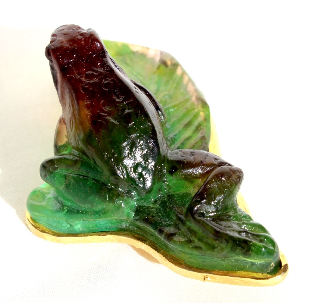 Broche à la grenouille , serie "nature" par Daum, parfait, era Baccarat Lalique-photo-2
