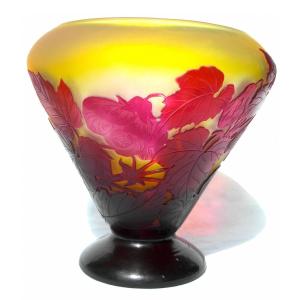 Vase Gallé à Décor d'Abutilons, Parfait, Vers 1910, Era Daum Art-nouveau
