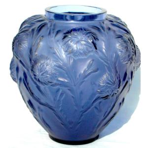 Sabino Art Deco Vase With A Seascape Decoration, Lalique/daum Era, 1920