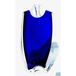 Bleu Cobalt Vase By Baccarat And Thomas Bastide, Perfect, Era Daum Galle Lalique