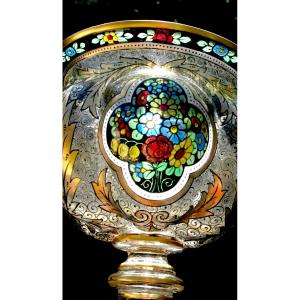 Vase De Julius Muhlhaus, Verre De Boheme, Haida, 1910, Parfait, Era Daum Galle