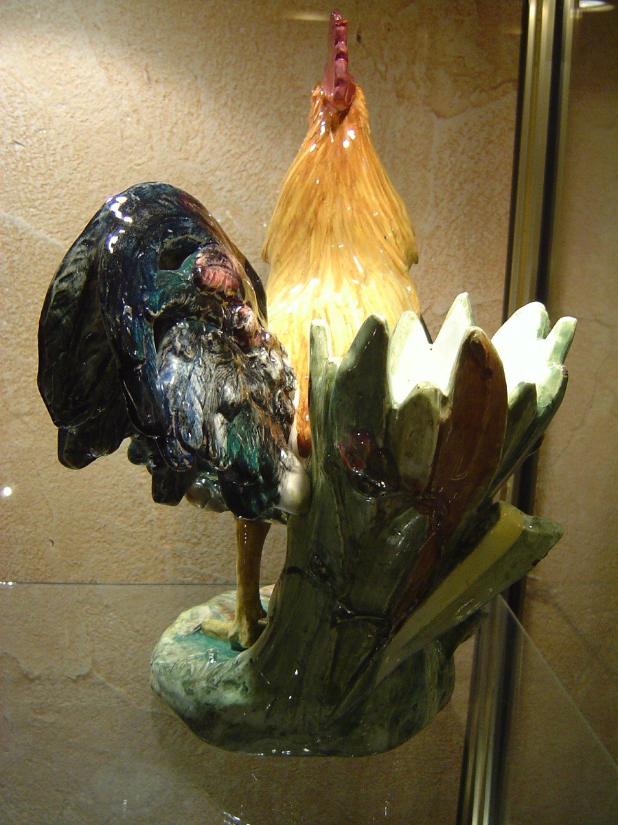 Bouquetiere  BARBOTINE  Coq Delphin Massier Valauris-photo-2