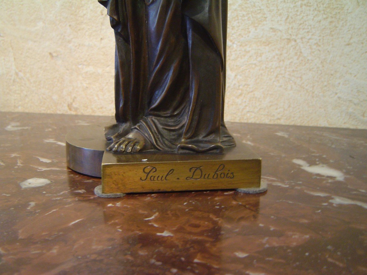 Paul Dubois  Bronze Woman Figure-photo-1