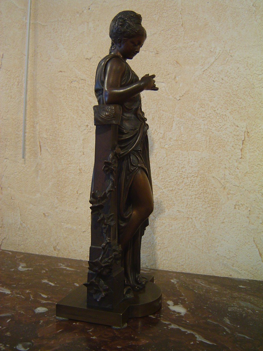 Paul Dubois  Bronze Woman Figure-photo-4