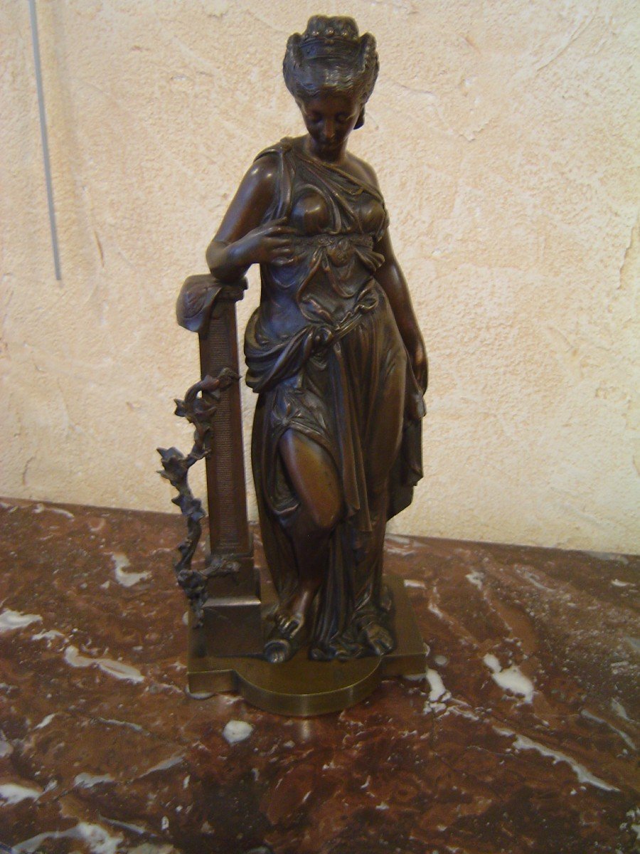 Paul Dubois  Bronze Woman Figure