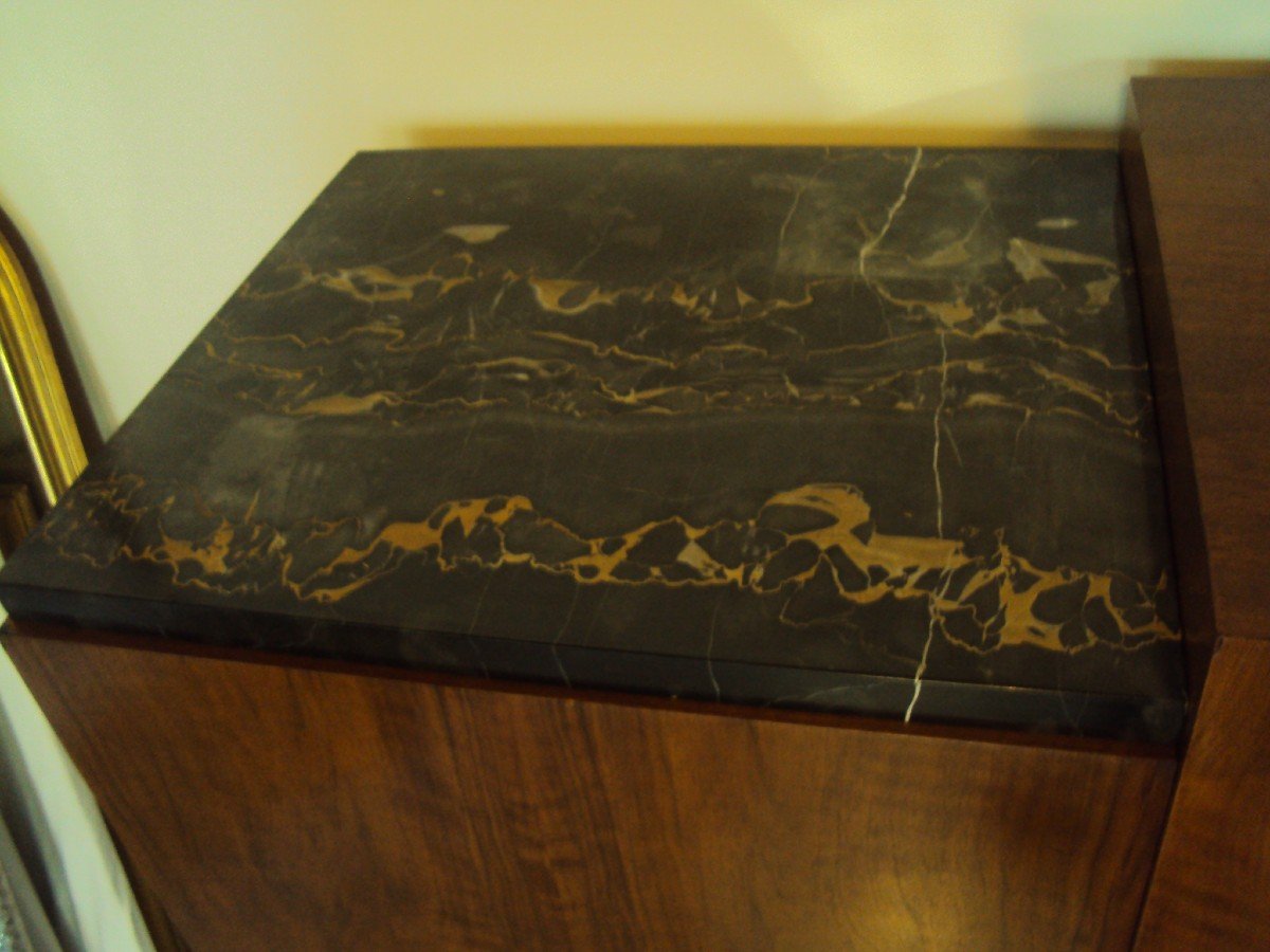 Maison Soubrier Paris Buffet Epoque Art Deco Placage Ronce De Noyer -photo-5