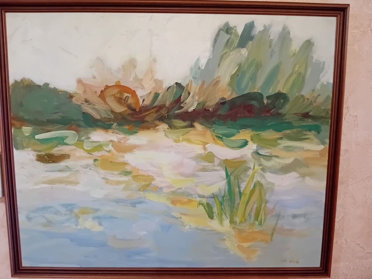 Arthur Van Hecke Oil On Canvas Circa 1970 