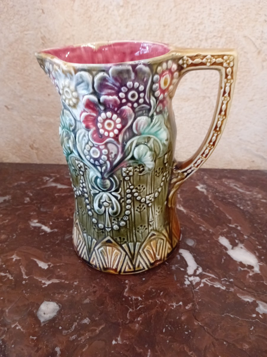 ONNAING PICHET A FLEURS EN BARBOTINE ART DECO TANGO 