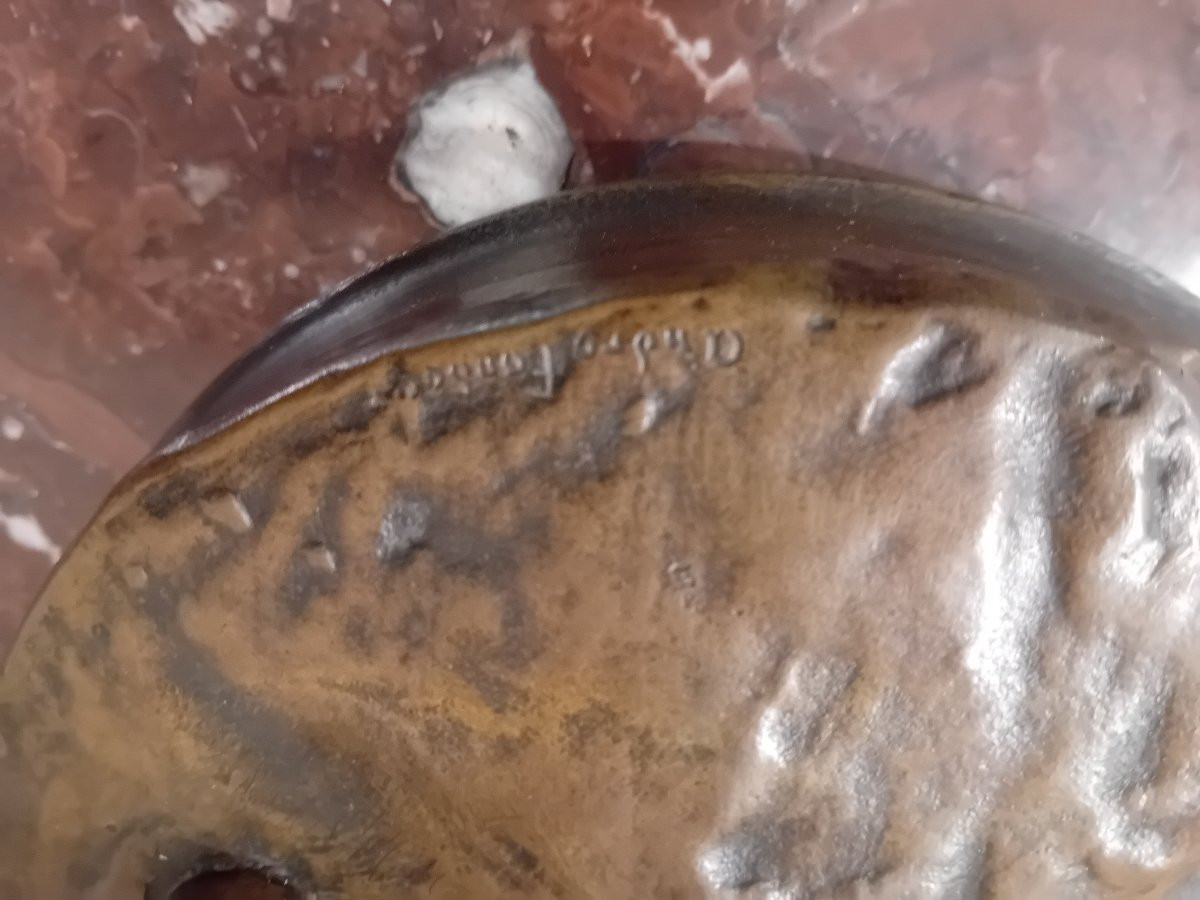 Albert-andré Pasche Bronze With Brown Patina "the Bather" -photo-1