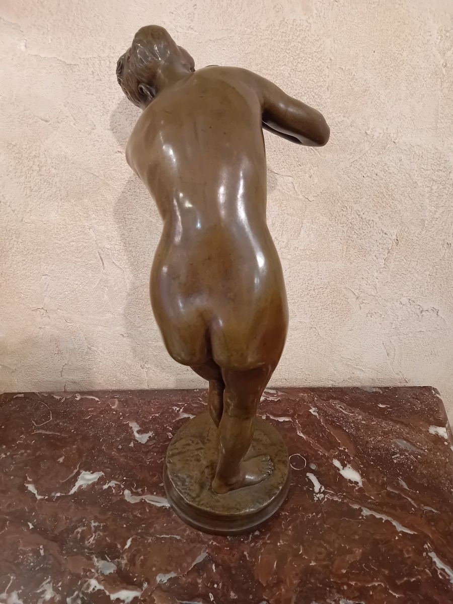 Albert-andré Pasche Bronze With Brown Patina "the Bather" -photo-5