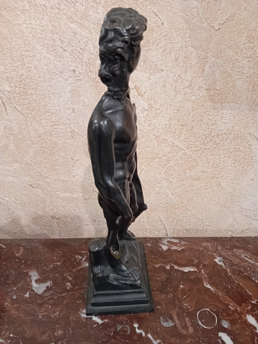 Arman Bronze Cast With Brown Patina "david"-photo-2
