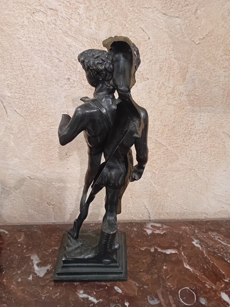 Arman Bronze Cast With Brown Patina "david"-photo-3