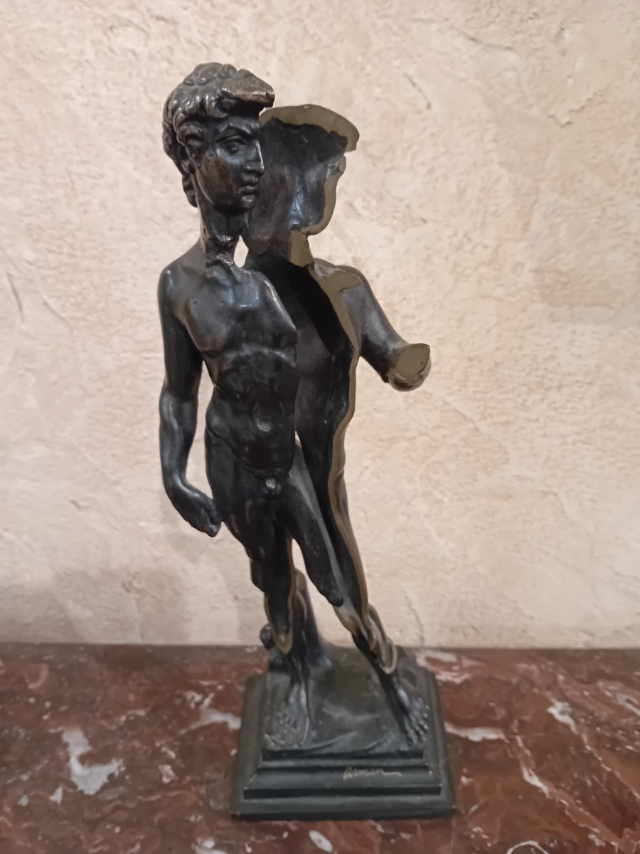 Arman Bronze Cast With Brown Patina "david"