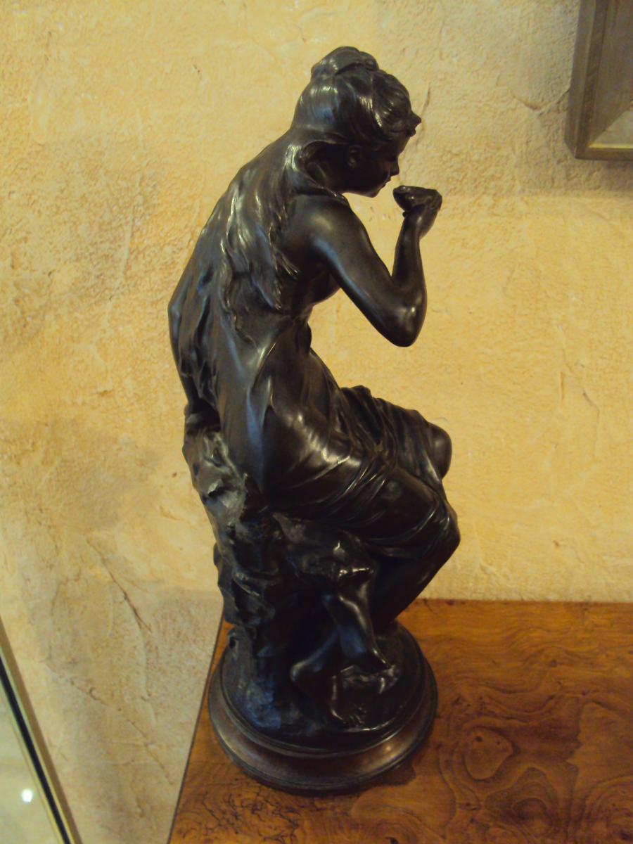 Mathurin Moreau Bronze La Source -photo-3