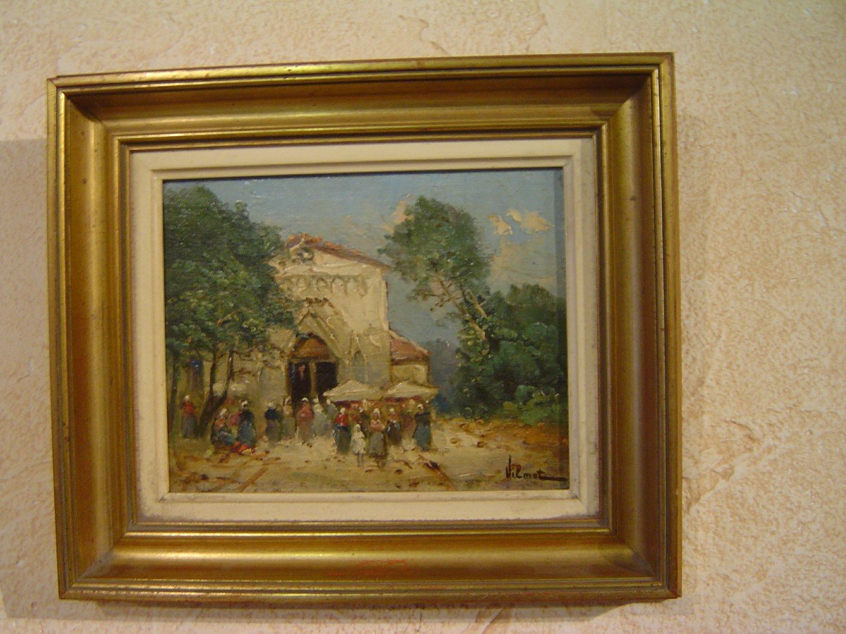 Louis Wilmet Huile Sur Carton Paysage Provencal -photo-2