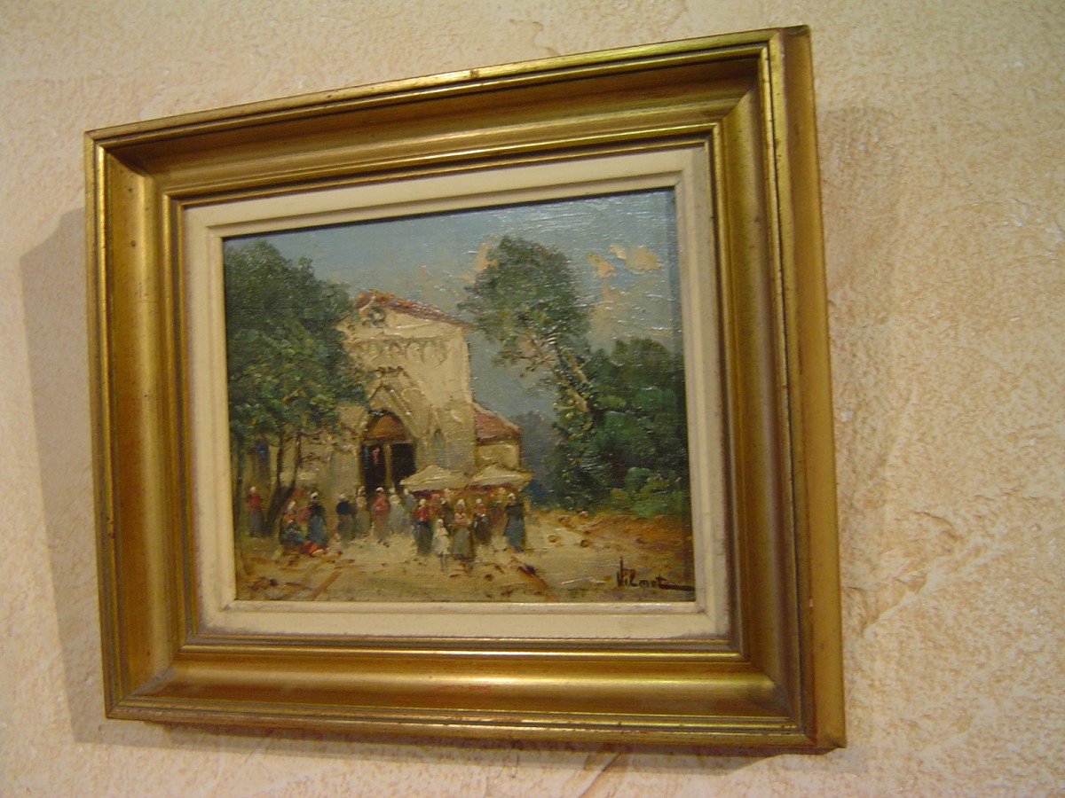 Louis Wilmet Huile Sur Carton Paysage Provencal -photo-3