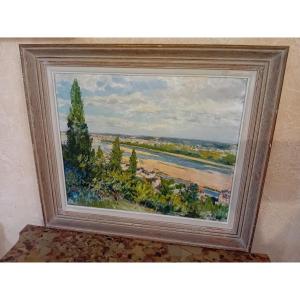 Maurice Ruffin Oil On Canvas Landscape Signed Dated 1962