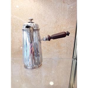 L. Lapar Paris Chocolate Pot In Solid Silver With Minerva Hallmark 