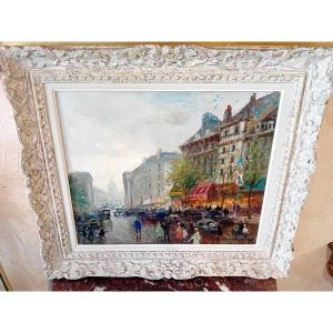 AMEGLIO MERIO  HUILE SUR TOILE  PARIS RUE ROYALE