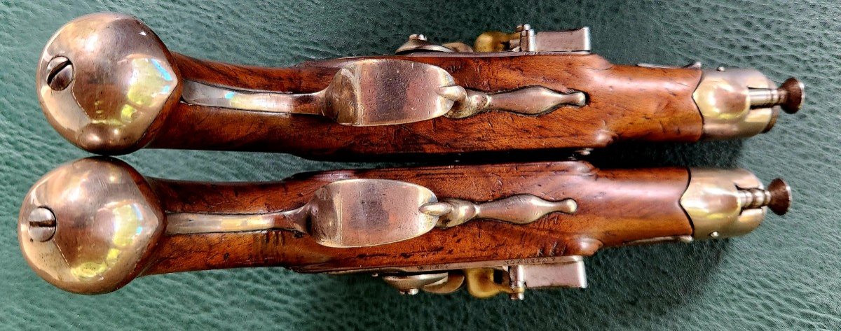 Paire De Pistolets Officier De Gendarmerie, Modèle An Ix, Premier Empire-photo-1