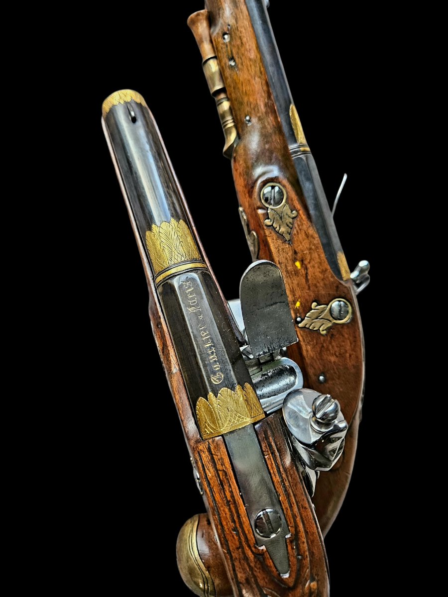 Pair Of Officer's Flintlock Pistols -photo-3