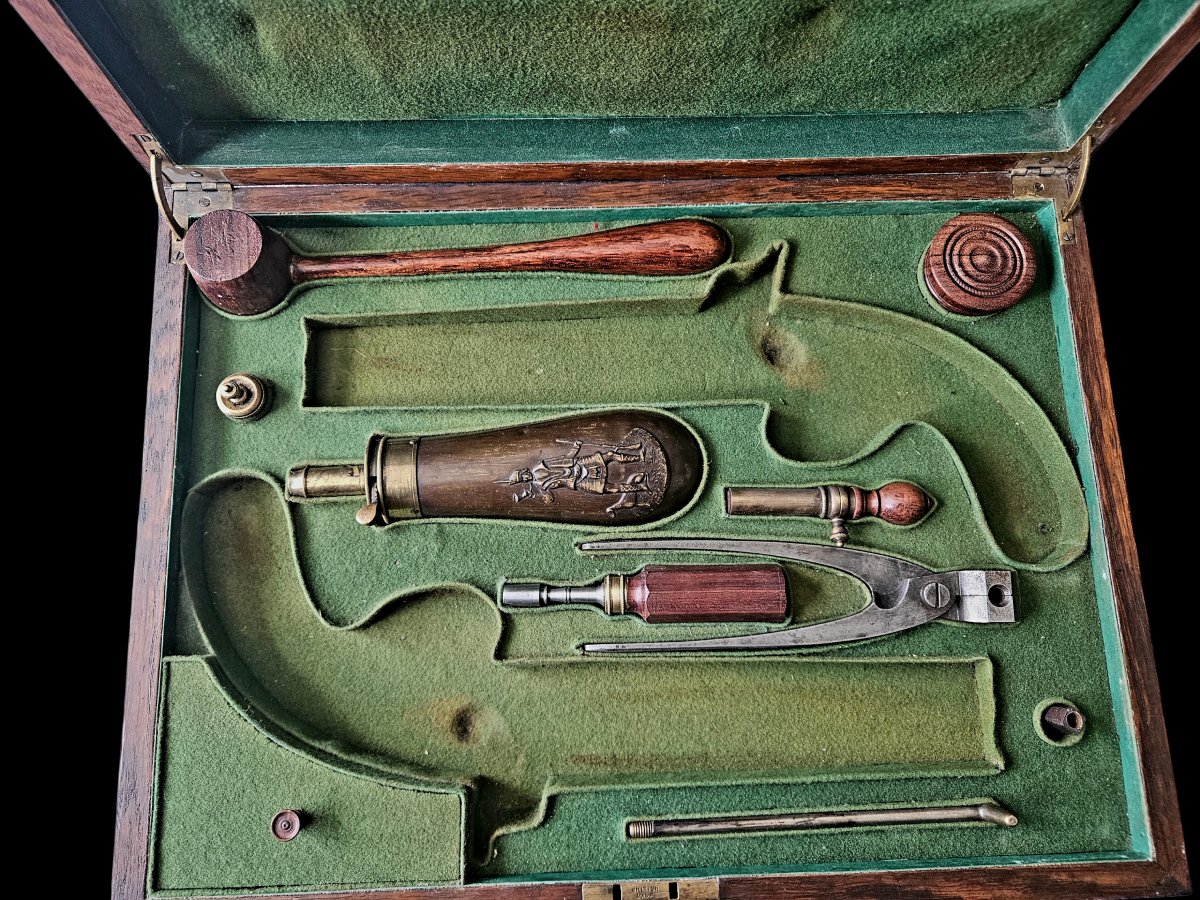 Coffret pistolet type 1855 d'état-major -photo-3