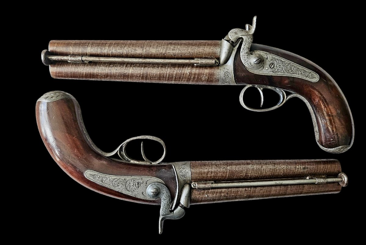 Coffret pistolet type 1855 d'état-major -photo-4