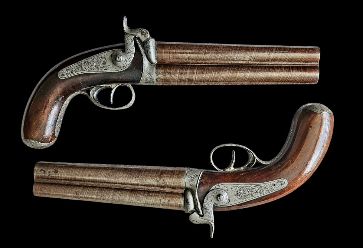 Coffret pistolet type 1855 d'état-major -photo-1