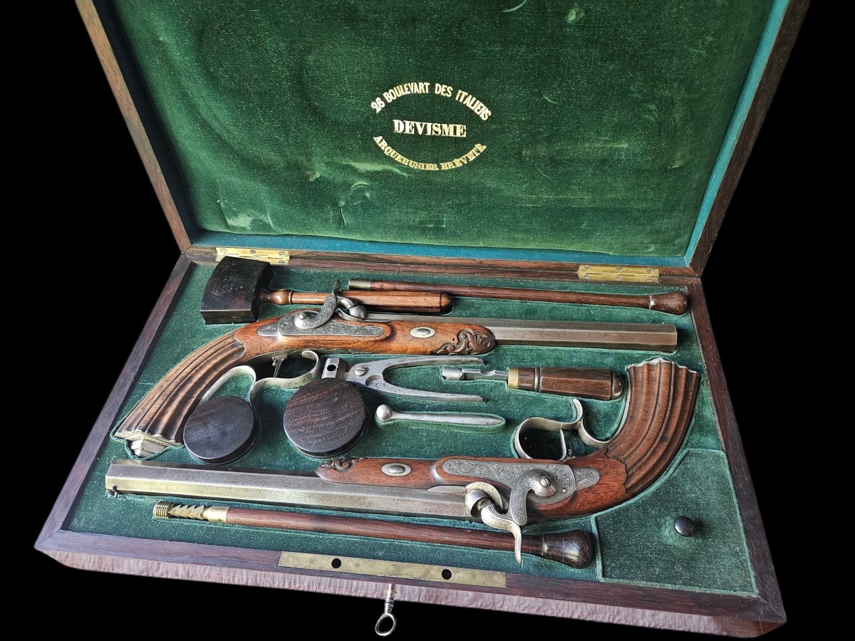 Coffret pistolet de duel par Devisme 