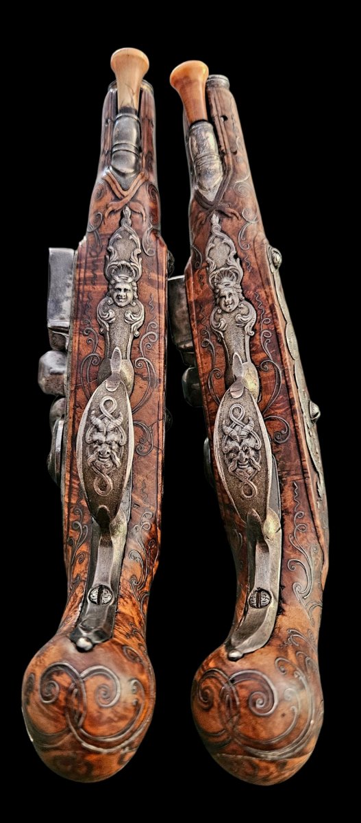 Paire de pistolet louis XIV -photo-2