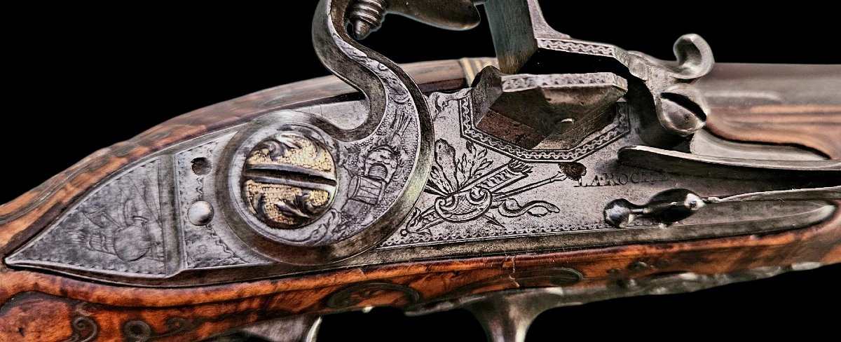 Paire de pistolet louis XIV -photo-3