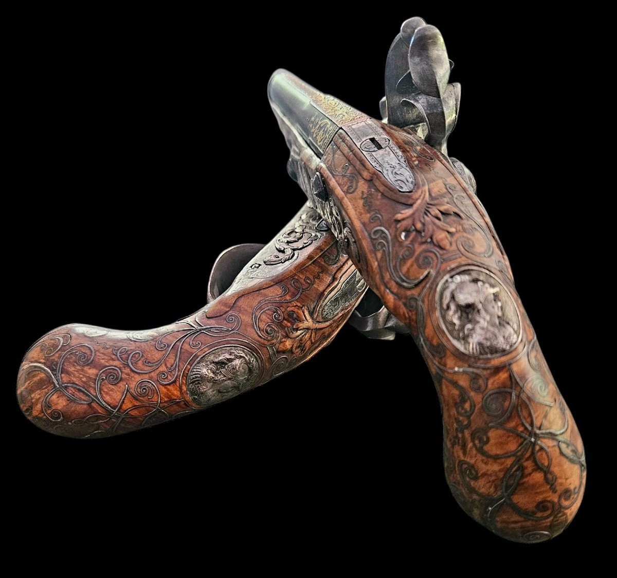 Paire de pistolet louis XIV -photo-4