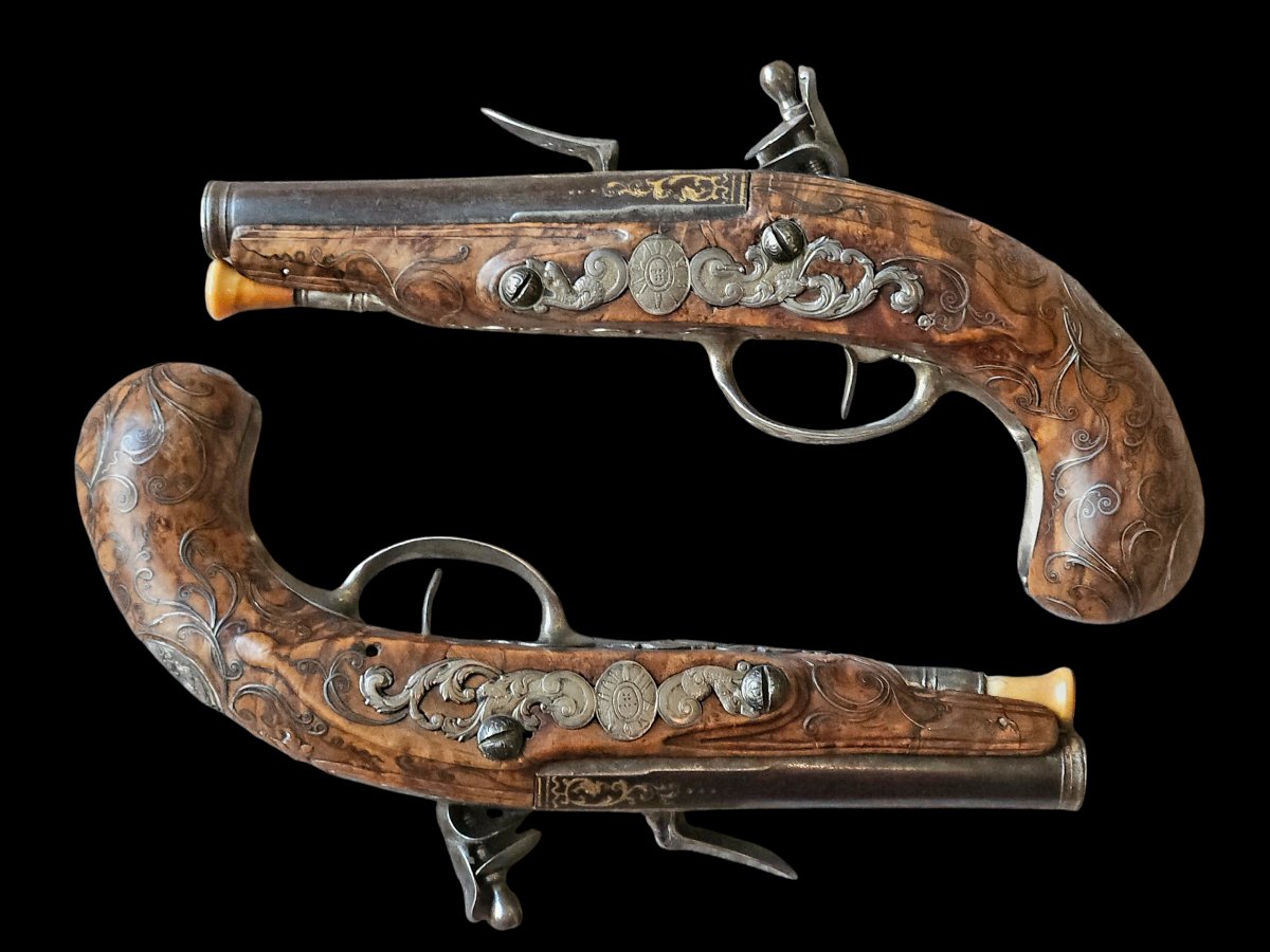 Paire de pistolet louis XIV -photo-3